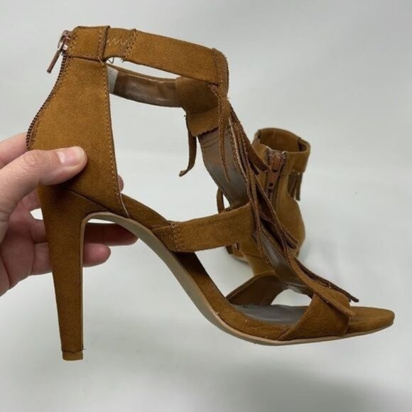 ana  a.n.a heels fringe sandals size 7 women - Picture 5 of 9